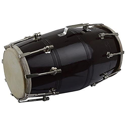 Wood Dholak Musical Instrument Drum Nuts & Bolt Professional Mango or Sheesham Wood by GT MANUFACTURERS