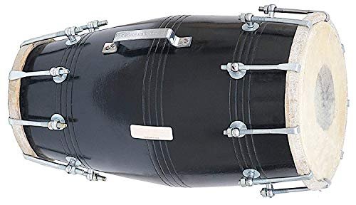 41YLWBV4HcL SAI Musicals Dholki Black Mango Wood Bolt-Tuned (PDI-FJ)