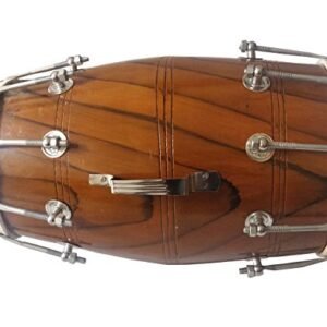 Handmade Wood Dholak Indian Folk Musical Instrument Drum Nuts & Bolt