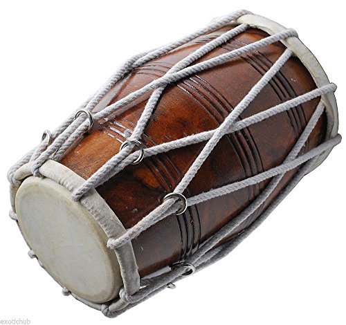 51ZTNj-RV1L Professional Quality Dholak Drum Handmade Indian Sheesham Wood & Special Skin