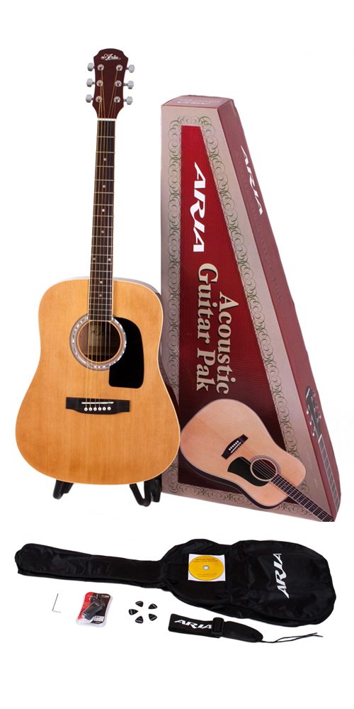 Aria-AGPN-003-Acoustic-Guitar-Pack (1) Aria AGPN-003 Acoustic Guitar Pack
