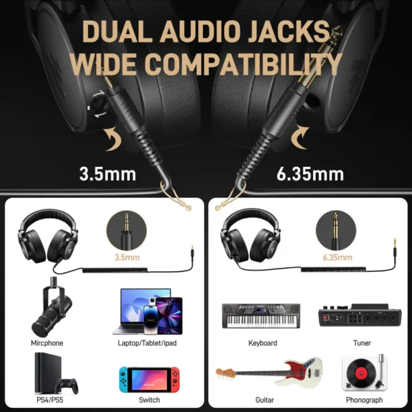 MH700_microphone_headphones_13 MAONO MH700 Studio Monitoring Headphone